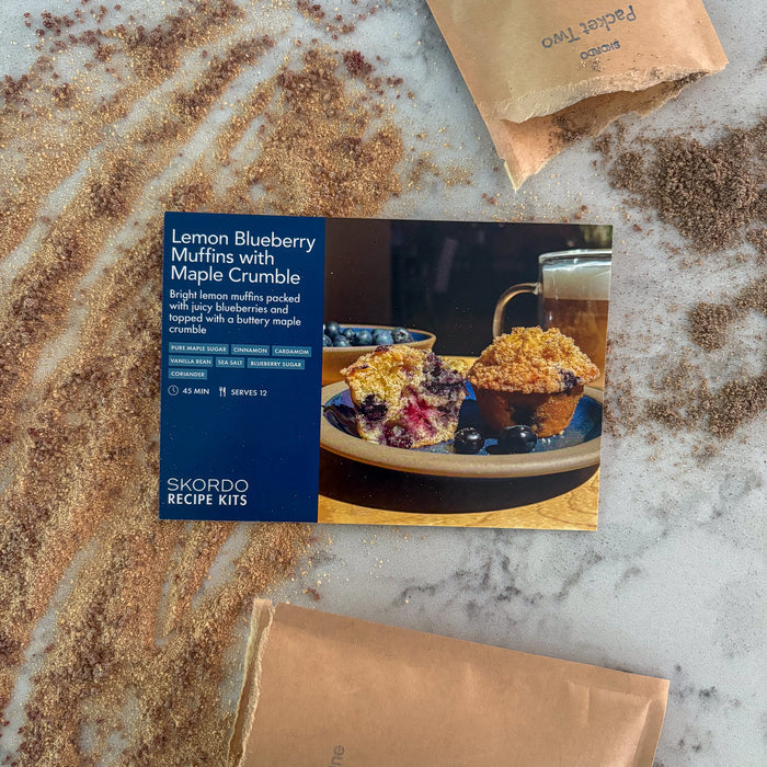 Lemon Blueberry Muffins with Maple Crumble Recipe Kit
