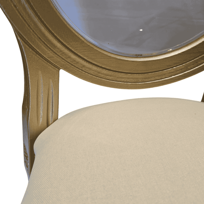 Louis Chair - Plastic Wood Look - Clear Back