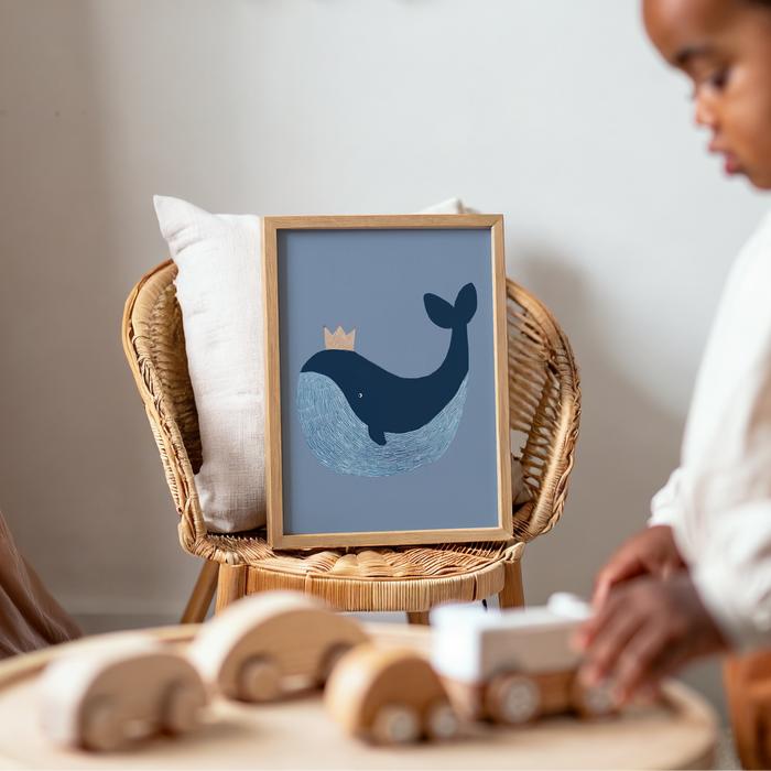 Mabel & Fox - Art Print - Blue Whale - Mabel & Fox