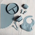 Mabel & Fox - Complete Silicone Tableware Set - Blue (7 Pcs) - Mabel & Fox