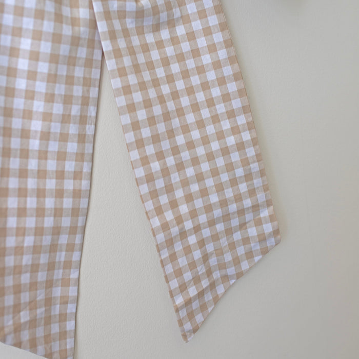 Mabel & Fox - Gingham Bow - Beige