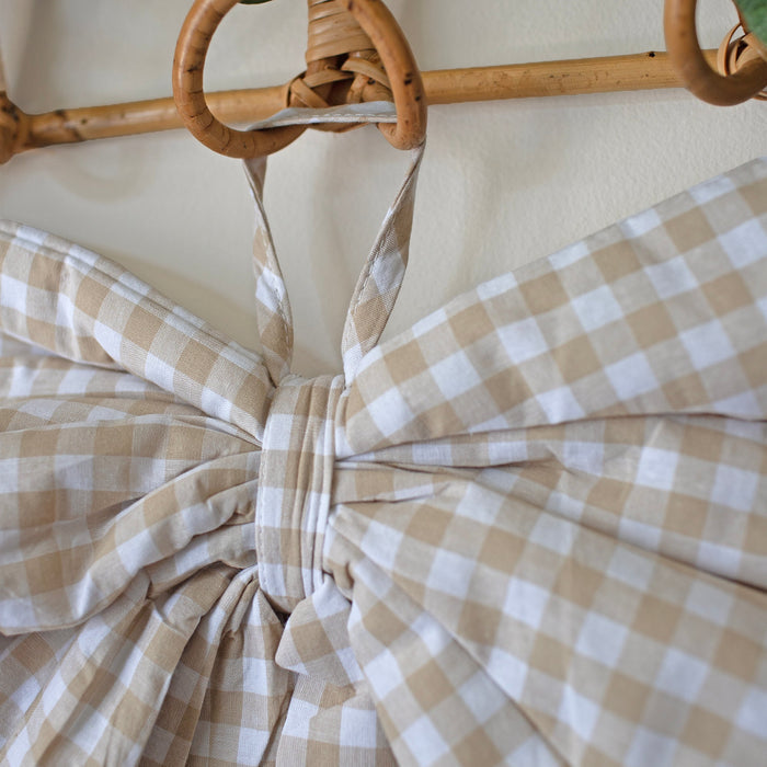 Mabel & Fox - Gingham Bow - Beige