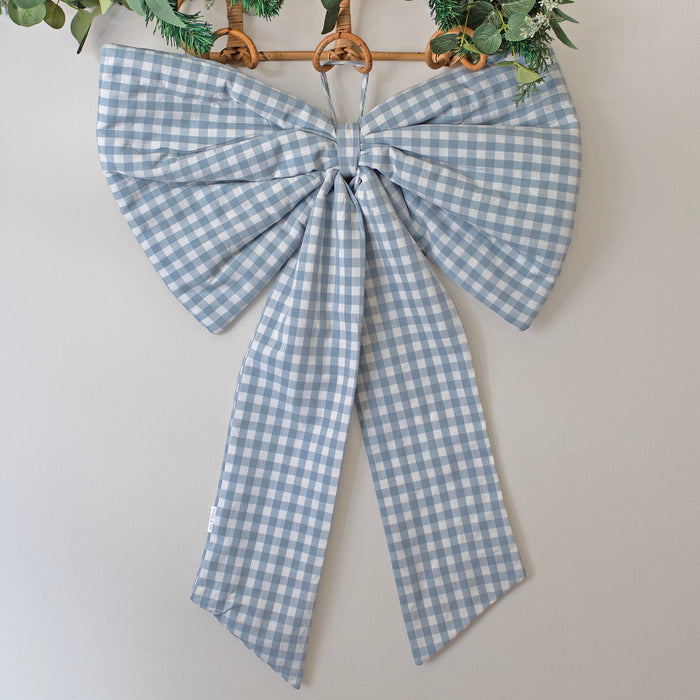 Mabel & Fox - Gingham Bow - Blue