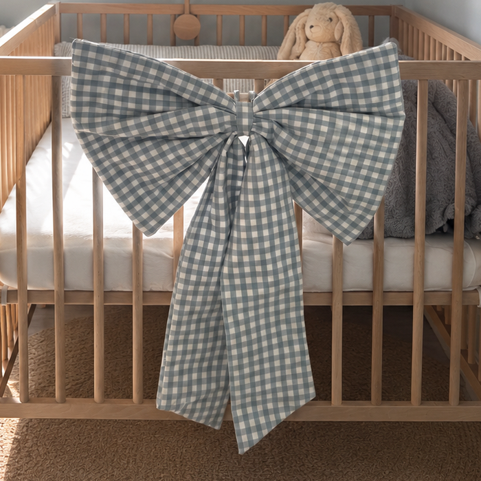 Mabel & Fox - Gingham Bow - Blue
