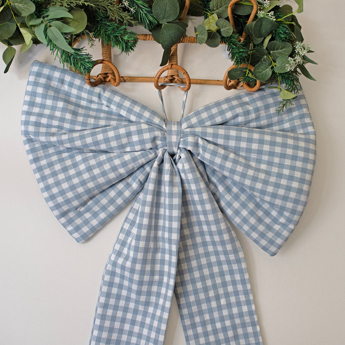 Mabel & Fox - Gingham Bow - Blue