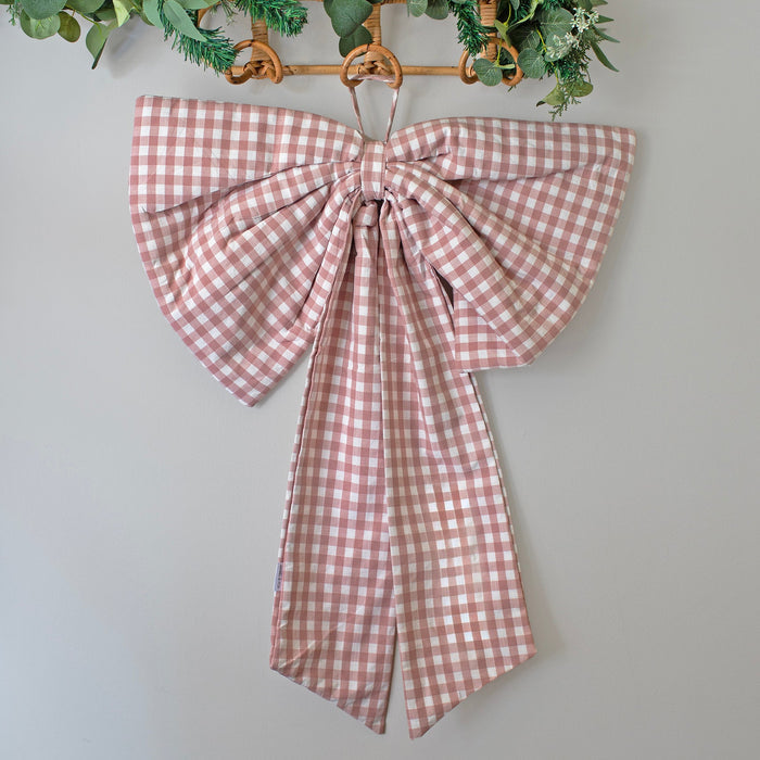 Mabel & Fox - Gingham Bow - Pink