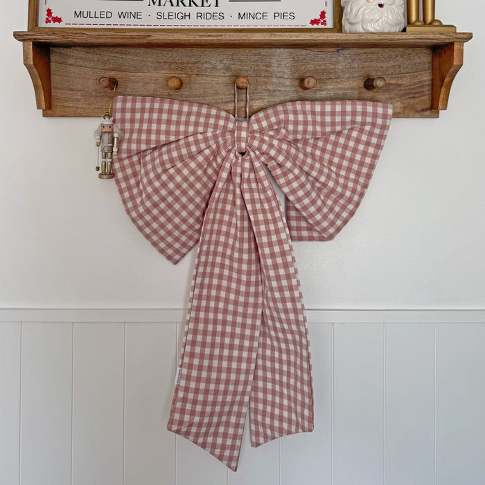 Mabel & Fox - Gingham Bow - Pink
