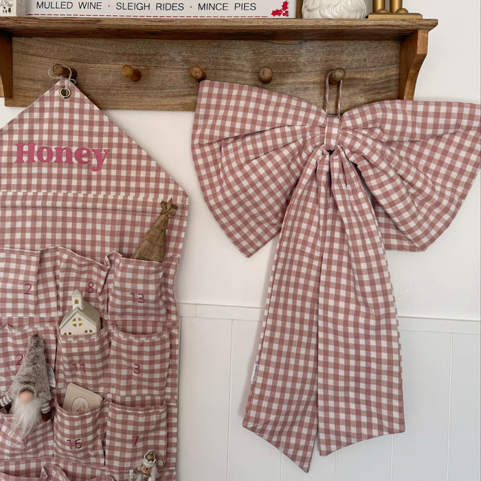 Mabel & Fox - Gingham Bow - Pink