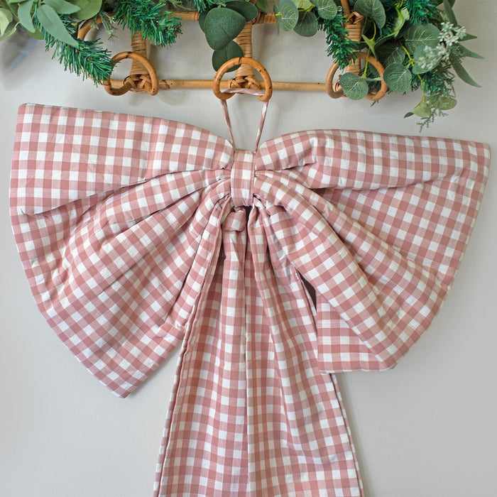 Mabel & Fox - Gingham Bow - Pink