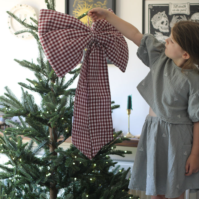 Mabel & Fox - Gingham Bow - Red
