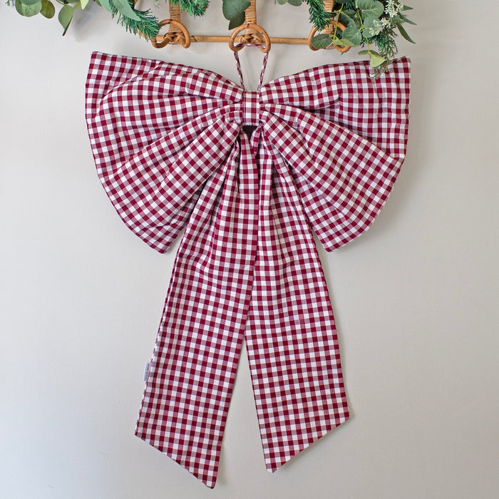 Mabel & Fox - Gingham Bow - Red