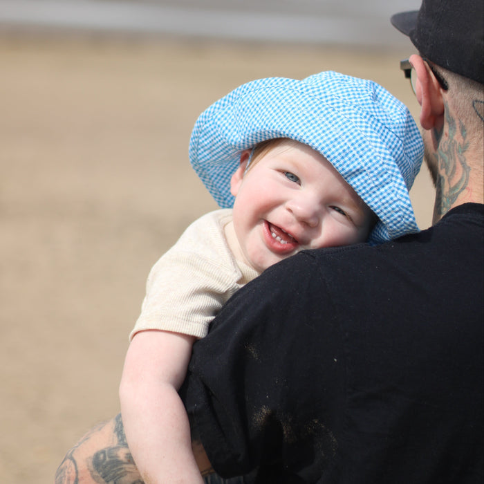 Mabel & Fox - Gingham Sun Hat - Blue - Mabel & Fox