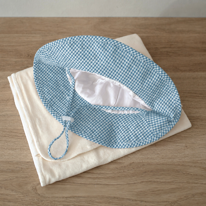Mabel & Fox - Gingham Sun Hat - Blue - Mabel & Fox