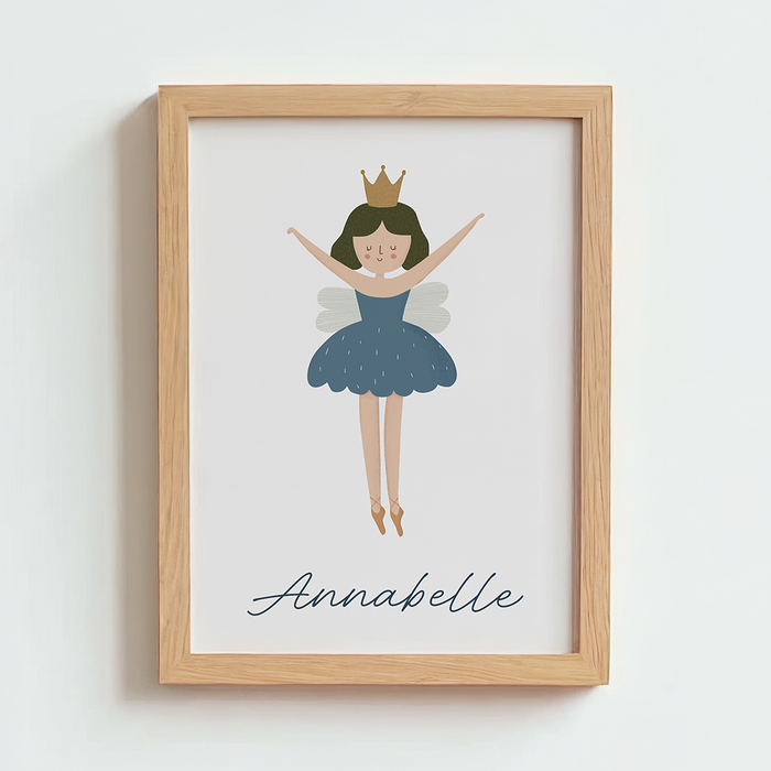 Mabel & Fox - Personalised Art Print - Blue Fairy - Mabel & Fox