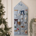 Mabel & Fox - Personalised Blue Gingham Advent Calendar - Embroidered