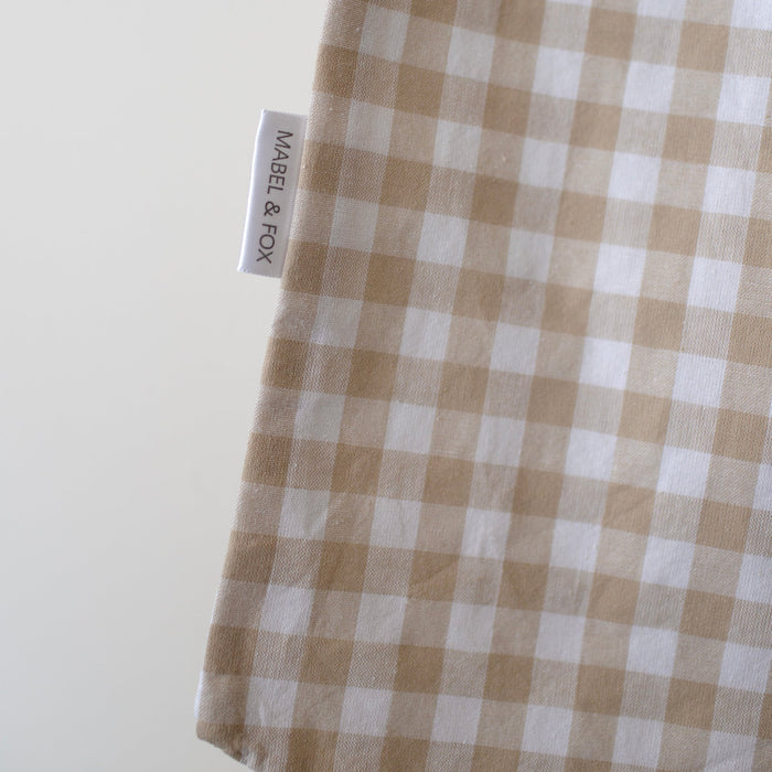 Mabel & Fox - Personalised Gingham Bow - Beige