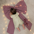 Mabel & Fox - Personalised Gingham Bow - Red