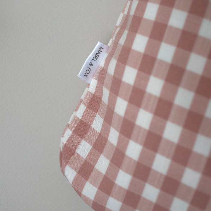 Mabel & Fox - Personalised Pink Gingham Stocking - Velvet Bow