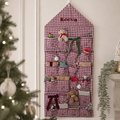 Mabel & Fox - Personalised Red Gingham Advent Calendar - Embroidered