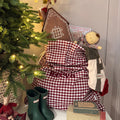 Mabel & Fox - Personalised Red Gingham Ruffle Gift Sack - Embroidered