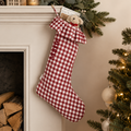 Mabel & Fox - Personalised Red Gingham Stocking - Embroidered