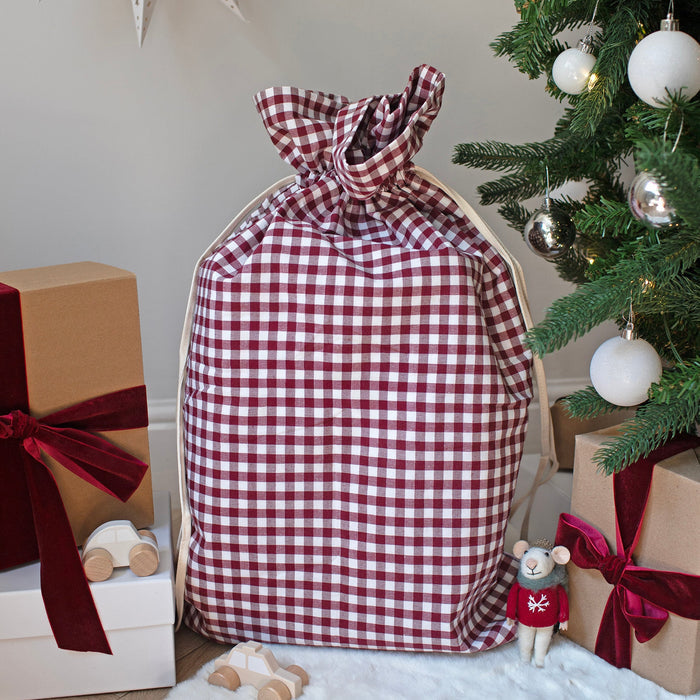 Mabel & Fox - Red Gingham Gift Sack