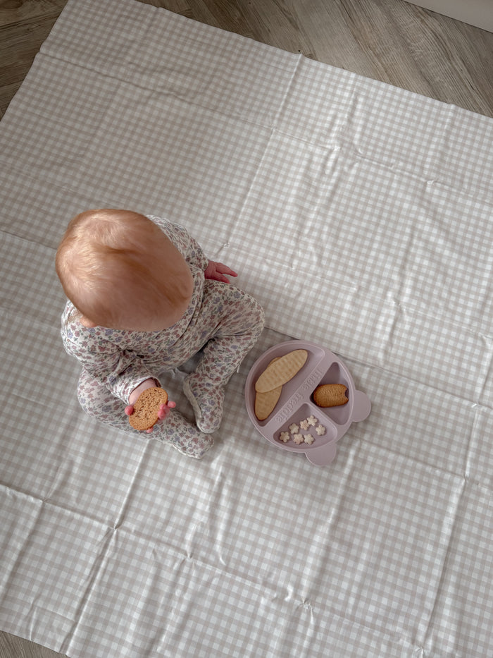 Mabel & Fox - Splash Mat - Beige Gingham - Mabel & Fox