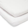 Mamas & Papas – Lua Bedside Crib Sheets – White (Pack of 2) - Mabel & Fox