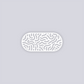 Maze Runner Rounded Rectangle Face Clay Stencil