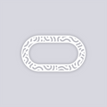 Maze Runner Rounded Rectangle Rim Clay Stencil
