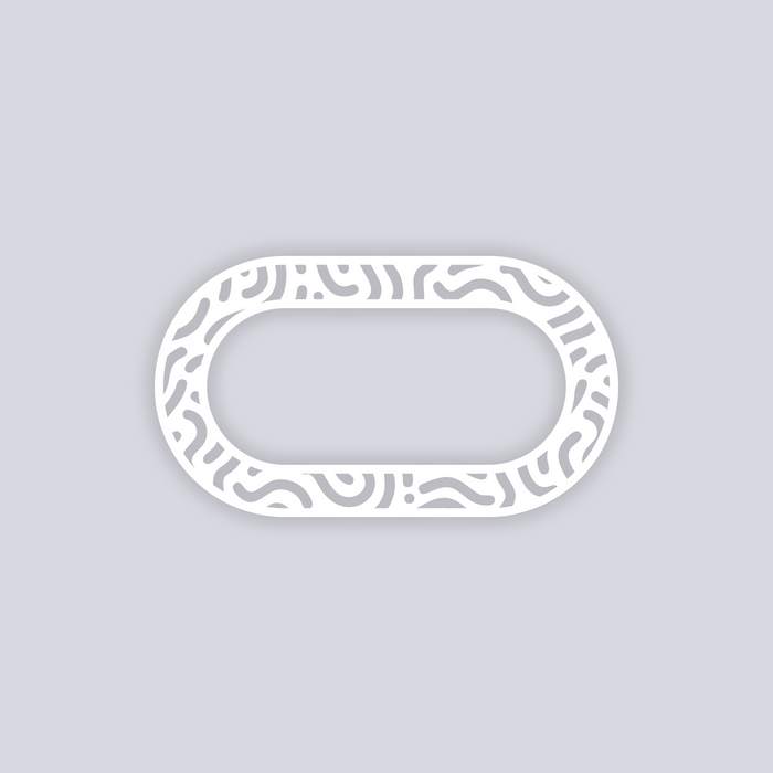 Maze Runner Rounded Rectangle Rim Clay Stencil