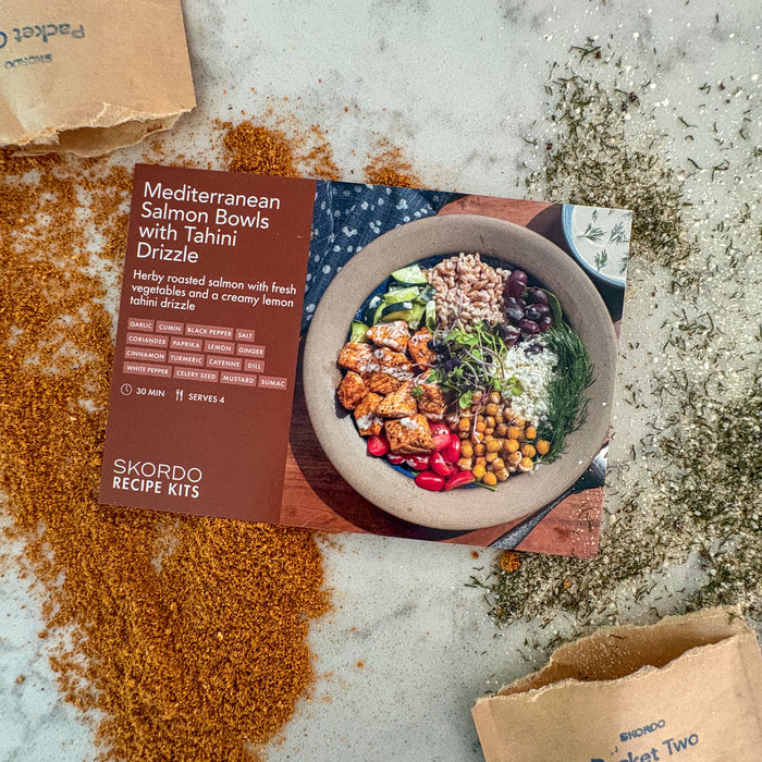 Mediterranean Salmon Bowls with Tahini Drizzle