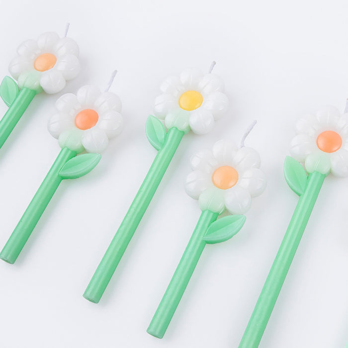 Meri Meri – Daisy Candles (Pack of 6) - Mabel & Fox
