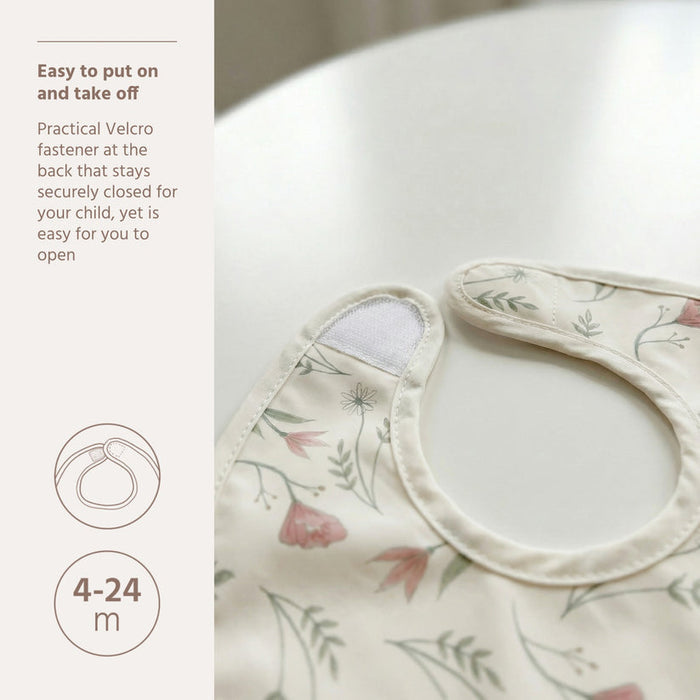 Meyco - Bib With Collection Tray - Flower Multicolour - Mabel & Fox