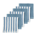 Meyco - Facecloths Terry Jacquard - Fat Stripe Jeans Blue (6 Pack)