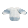 Meyco - Long Sleeved Bib - Fat Stripe Jeans Blue - Mabel & Fox