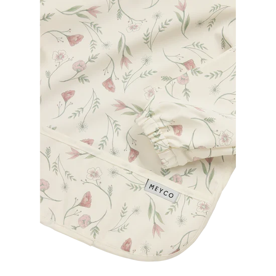 Meyco - Long Sleeved Bib - Flower Multicolour - Mabel & Fox