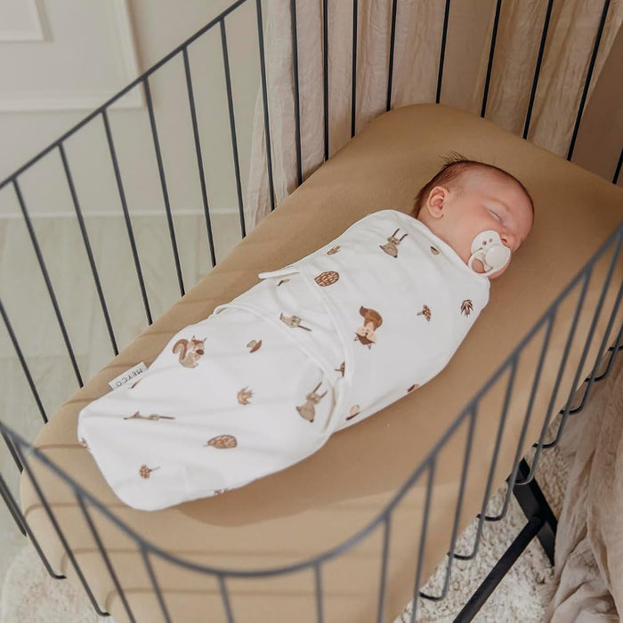 Meyco - Swaddle Wrap - Forest Animals (0-3m) (2 Pack) - Mabel & Fox