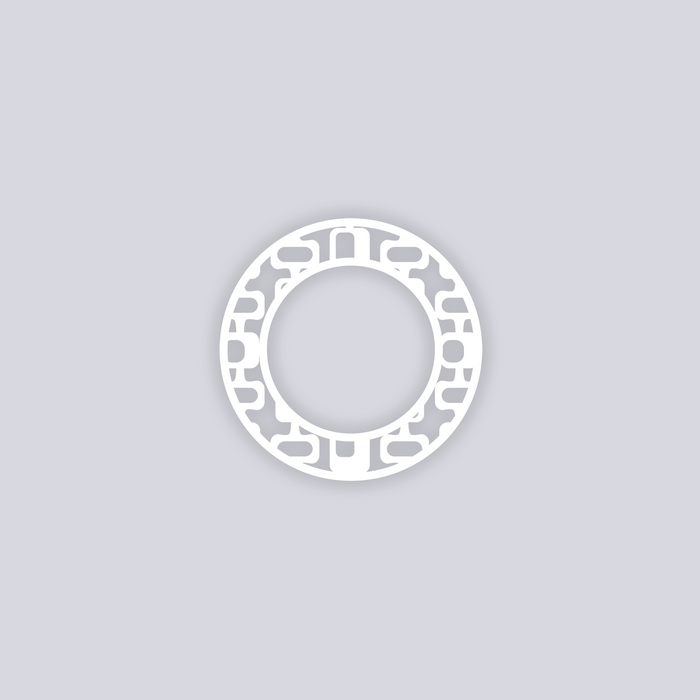 Mid Century Modern Circle Rim Clay Stencil