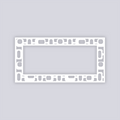 Mid Century Modern Rectangle Rim Clay Stencil