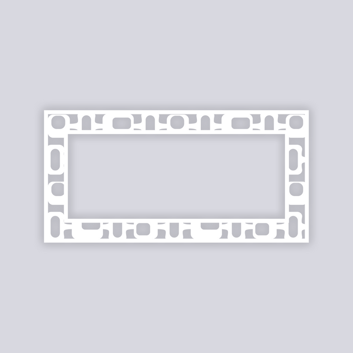 Mid Century Modern Rectangle Rim Clay Stencil