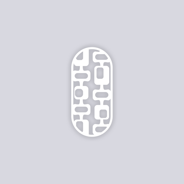 Mid Century Modern Rounded Rectangle Face Clay Stencil