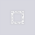 Mid Century Modern Square Rim Clay Stencil