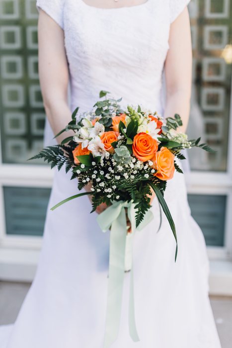 Mint and Tangerine Modern Wedding