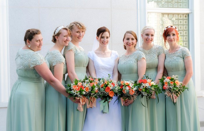 Mint and Tangerine Modern Wedding
