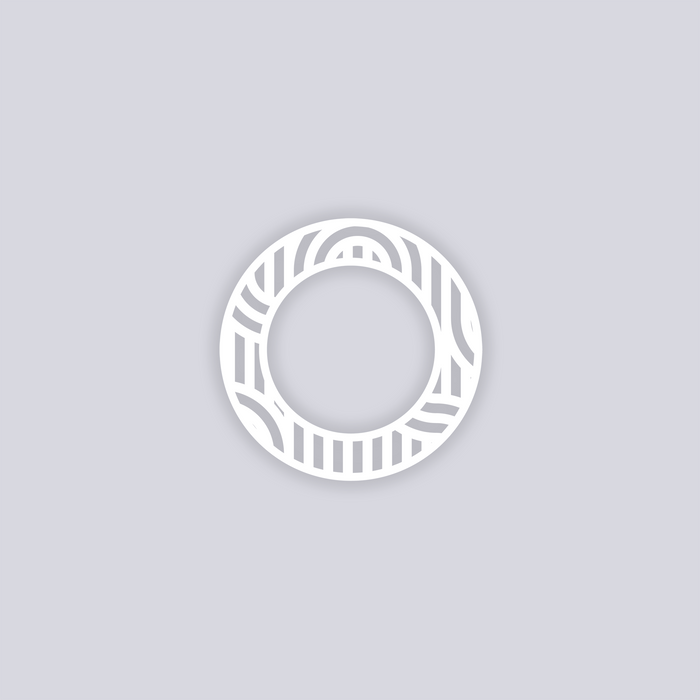 Mod Lines Circle Rim Clay Stencil