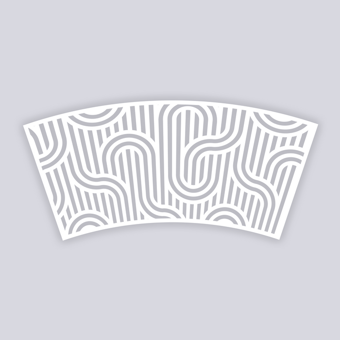Mod Lines Cups + Cones Clay Stencil