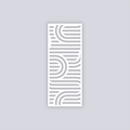 Mod Lines Rectangle Face Clay Stencil