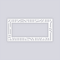 Mod Lines Rectangle Rim Clay Stencil