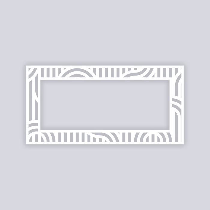 Mod Lines Rectangle Rim Clay Stencil